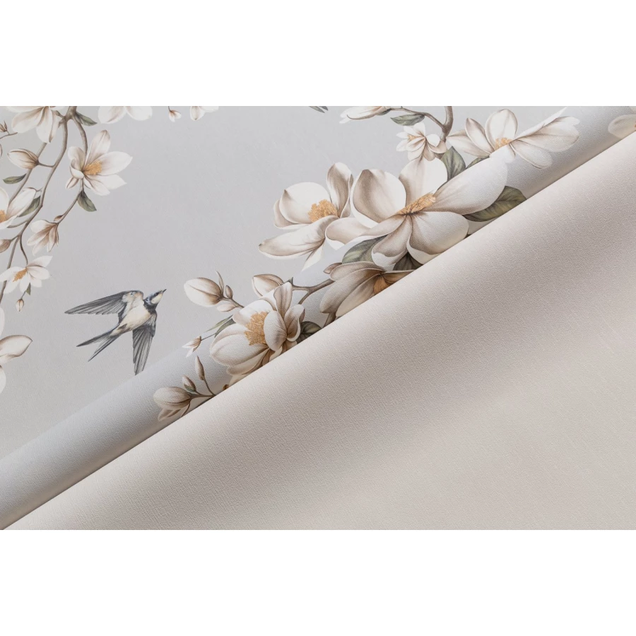 Обои флизелиновые Palitra Life Magnolia бежевые PL72536-12 1,06х10,05 м