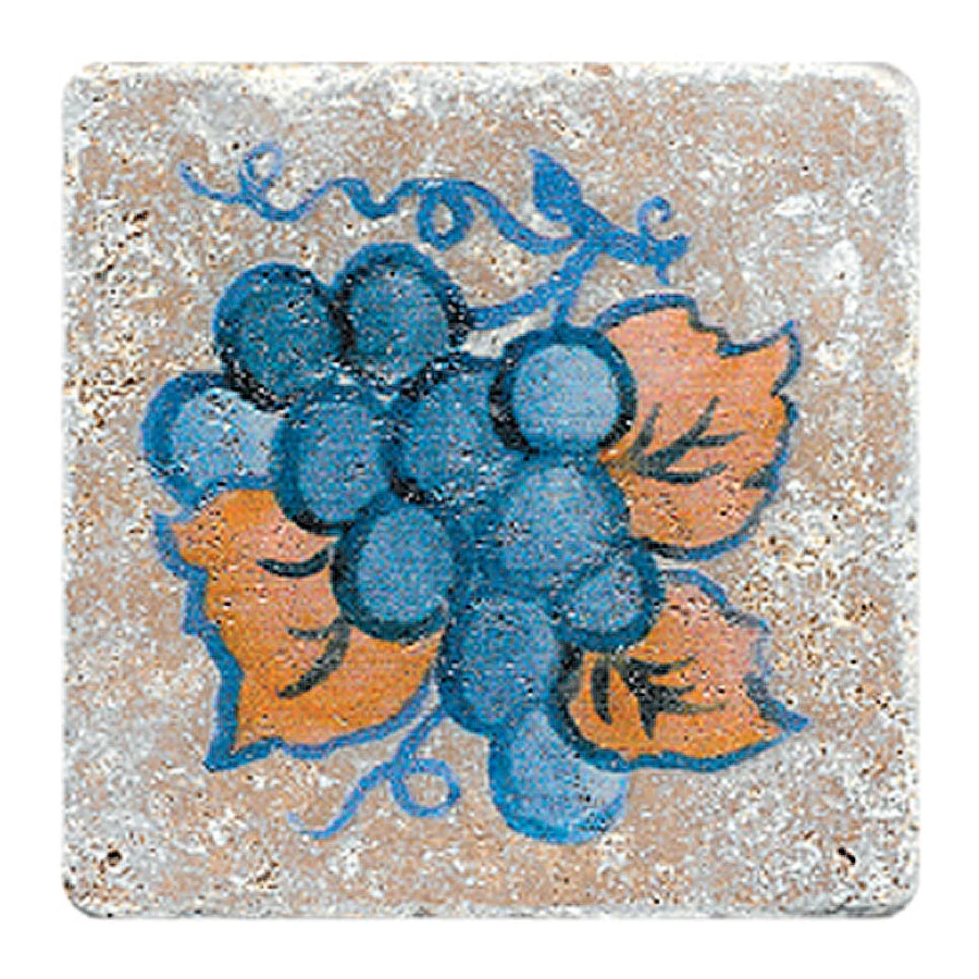 Керамогранит Stone4Home Toscana Натуральный травертин Десерт №5 10x10 см