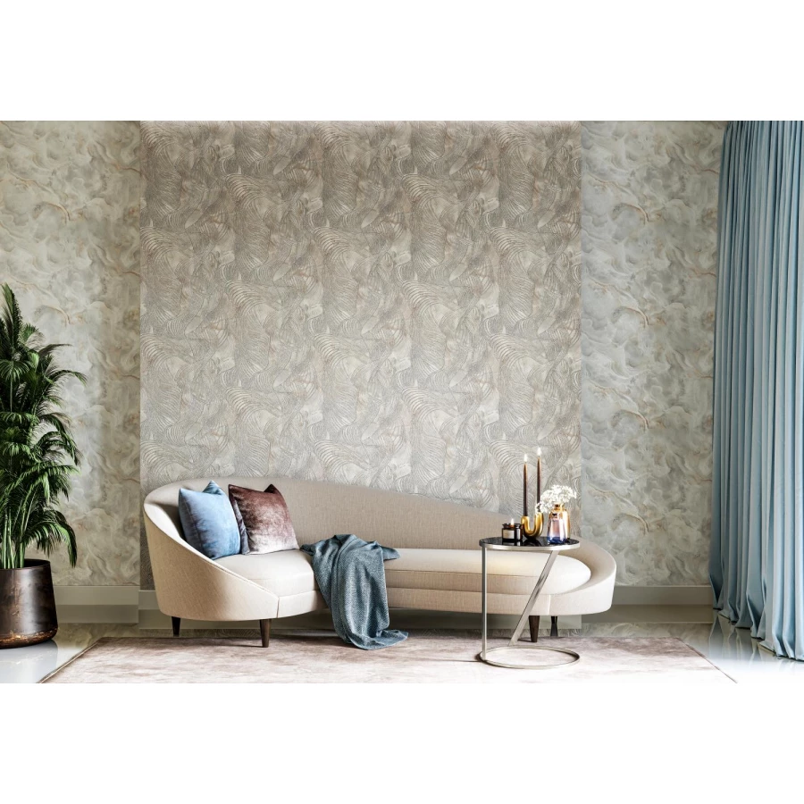 Обои флизелиновые Palitra Prestige PrestigeColor Natural Gift серые PC71866-42 1.06х10.05 м