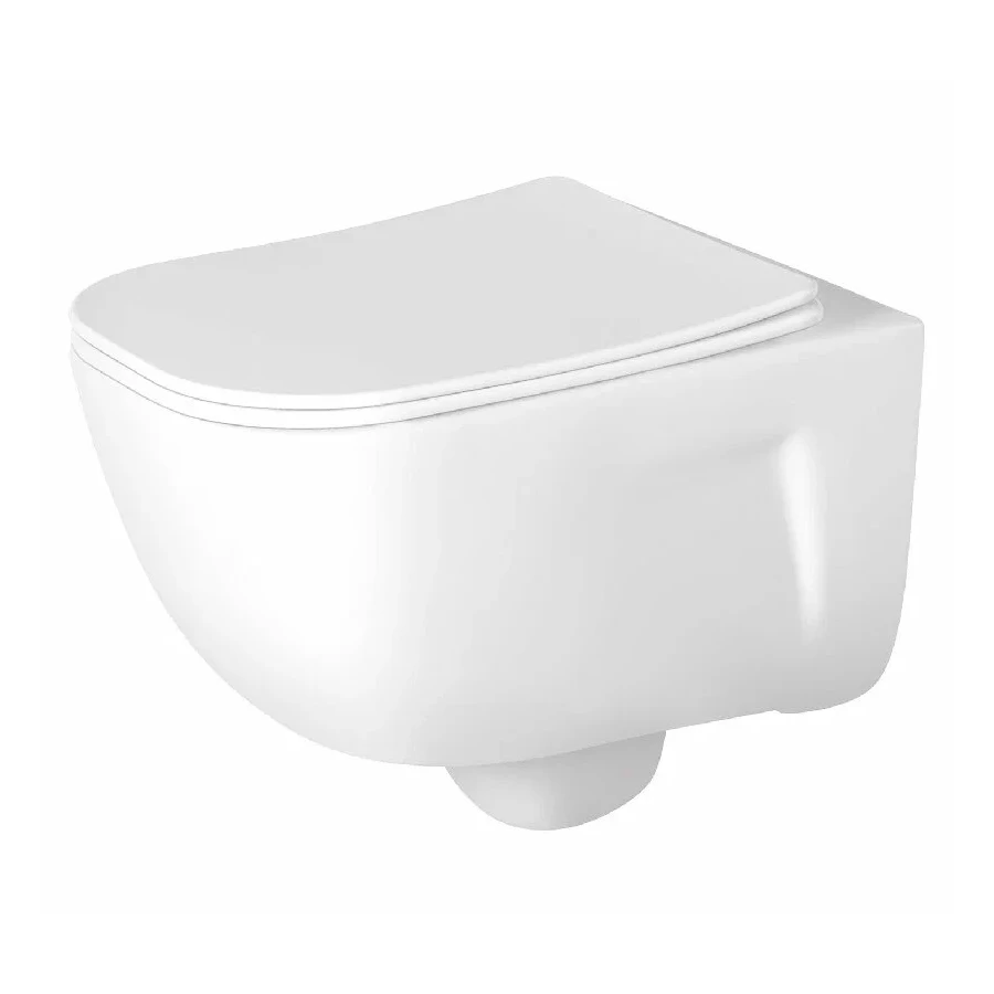 Унитаз компакт Aquatek Дива подвесной безободковый с функцией биде тонкое сиденье с механизмом плавного закрывания крепеж AQ2012B-00 51x35x36 см