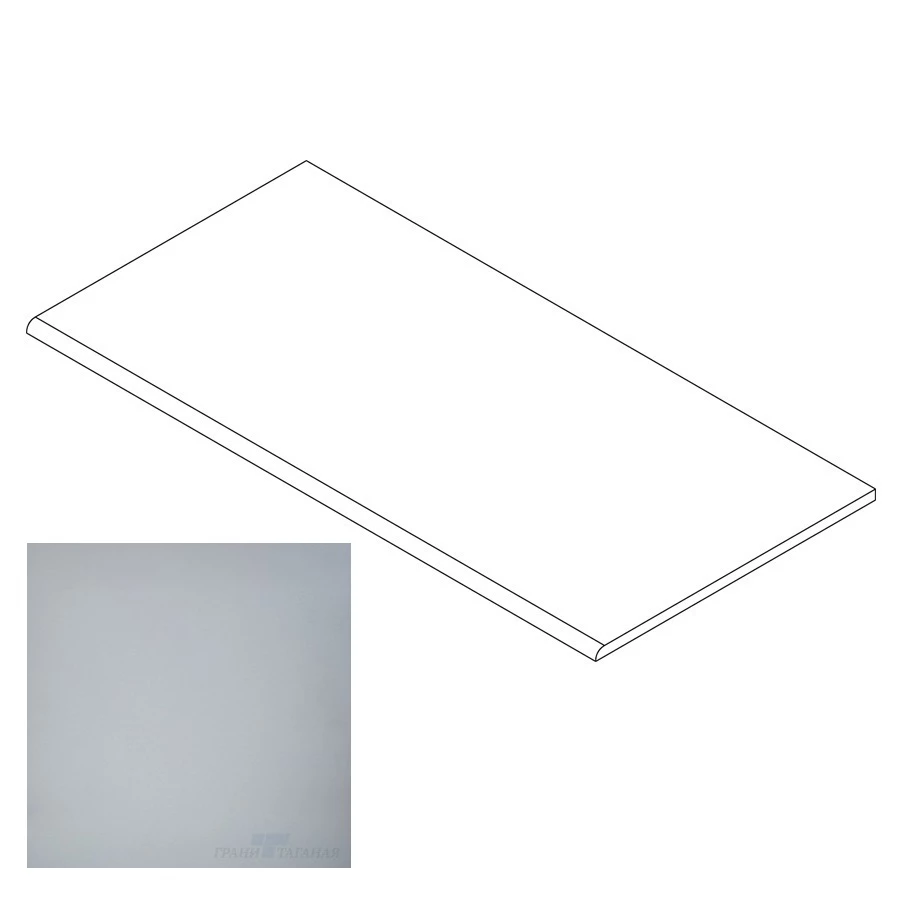 Ступень Грани Таганая Профи с завальцовкой темно-серая матовая GT007M 60х29,5 см