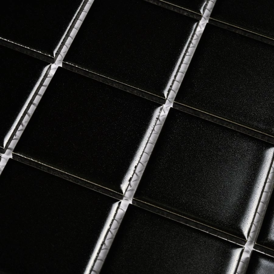 Мозаика Bonaparte Керамогранитная мозаика Manila Black 48х48 матовая черная 30,6х30,6 см