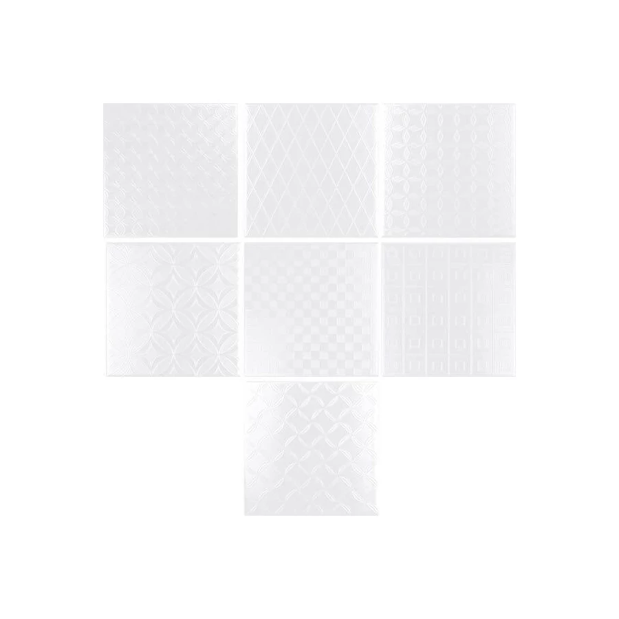 Плитка настенная Cas Ceramica Black&White Decor Blanco глянцевая белая 20х20 см