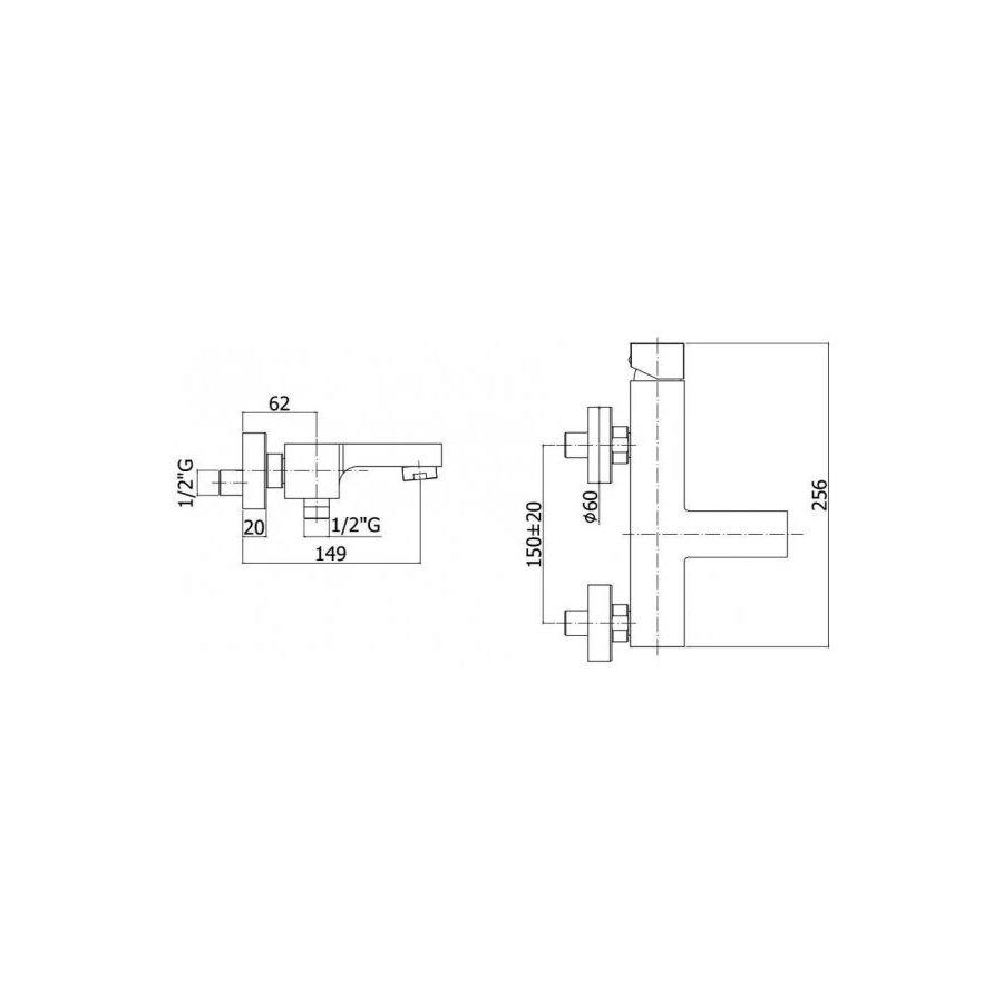 Смеситель для ванны Paffoni Elle хром EL022CR