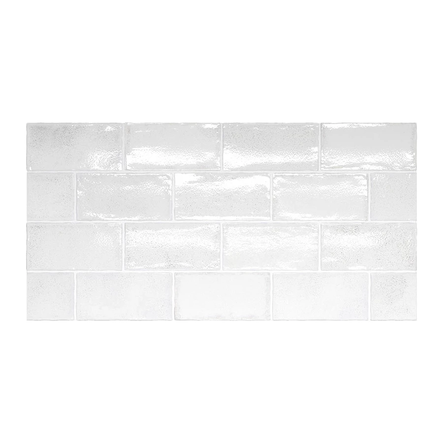 Плитка керамическая Equipe Алтея Whите / Altea White глянцевая белая 27608 15х7,5 см