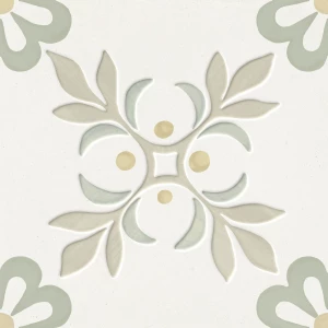 Керамогранит Harmony Peronda Llevant Taupe Garden LT матовый бело-зеленый 3386040464 22,3х22,3 см