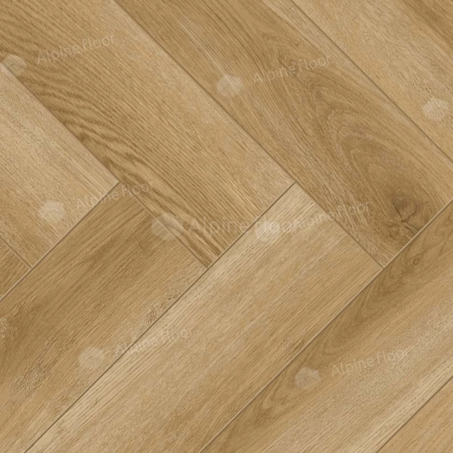 Ламинат Alpine Floor Herringbone Дуб Эльзас LF102-2 33 класс 8 мм 2.2034 кв.м 60.6х10.1 см