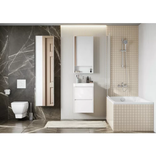 Зеркальный шкаф Сканди 45 белый 1A252002SD010