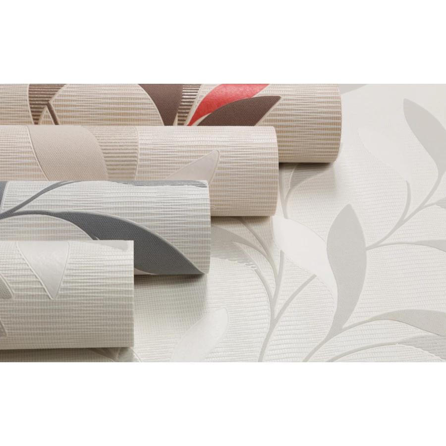 Обои бумажные Palitra Home HomeColor Alga бежевые HC11027-28 0.53х10.05 м