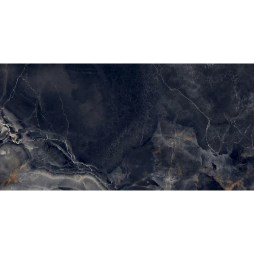 Керамогранит Laparet Interstellar Black глянцевый чёрный 160х80 см