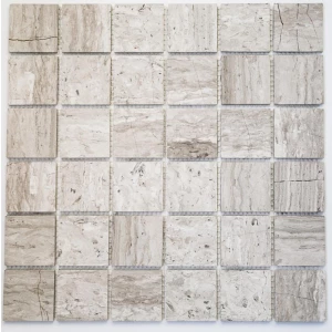 Мозаика Bonaparte Каменная мозаика Ottawa Pol 48х48 серая 30,5х30,5 см