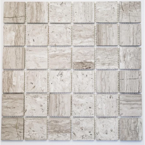 Мозаика Bonaparte Каменная мозаика Ottawa Pol 48х48 серая 30,5х30,5 см