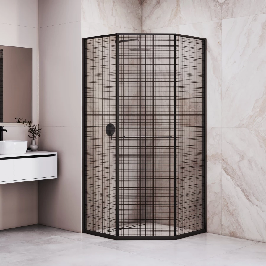 Душевой уголок RGW SV-82B L Черная вуаль 33328282-244L 80х120 см