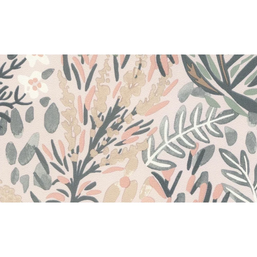 Обои винил на флизелине Lutece Jardin D'eden Красный Зеленый Бежевый 51202603 10,05x0,53 м