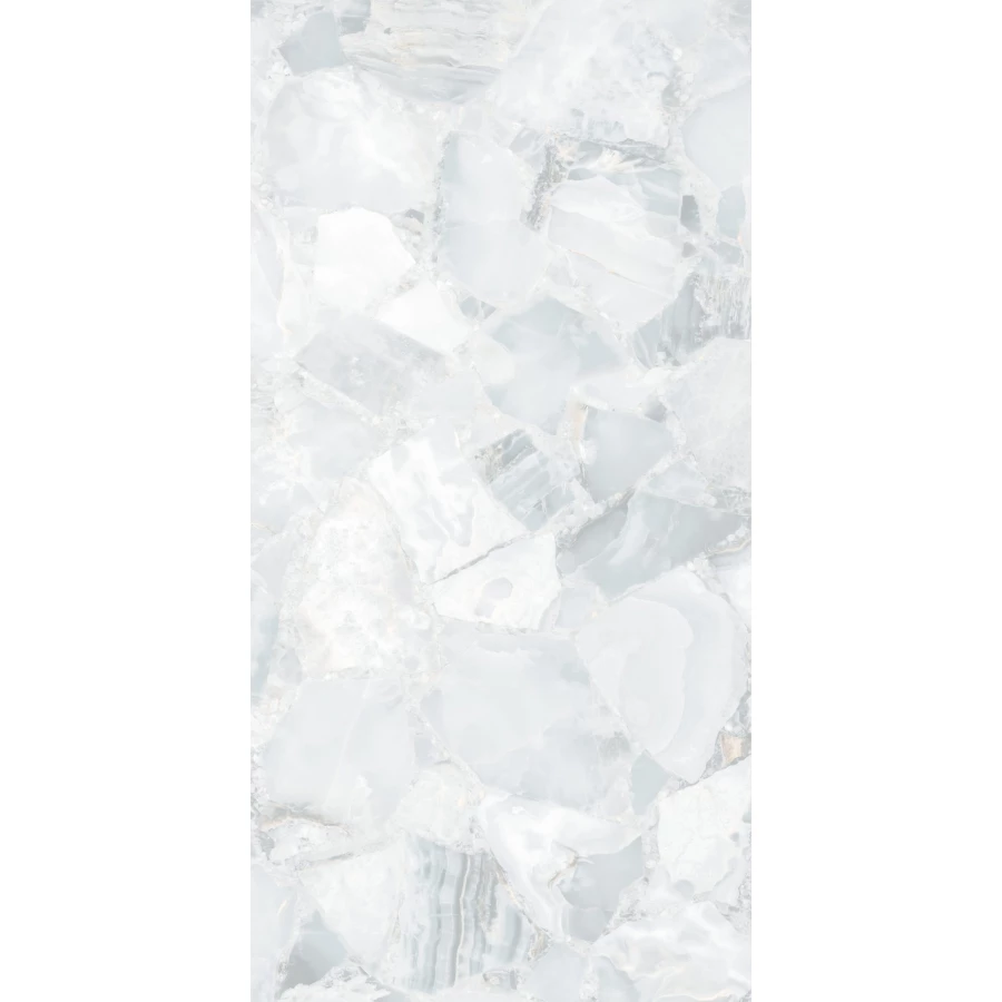 Керамогранит Seratonia Glossy Aqua Stone Light светло-голубой 120х60 см