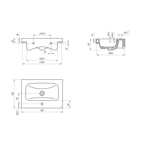 Раковина Cersanit Moduo 50 UM-MOD50/1