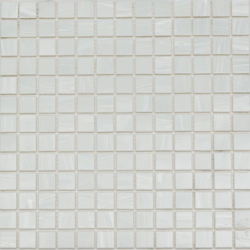 Мозаика из стекла Pixel mosaic Прессованное стекло чип 23x23 матовая белая PIX133 32,7х32,7 см