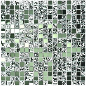 Мозаика Bonaparte Стеклянная мозаика Mirror 15х15 зеркальная глянцевая серебряная 30х30 см