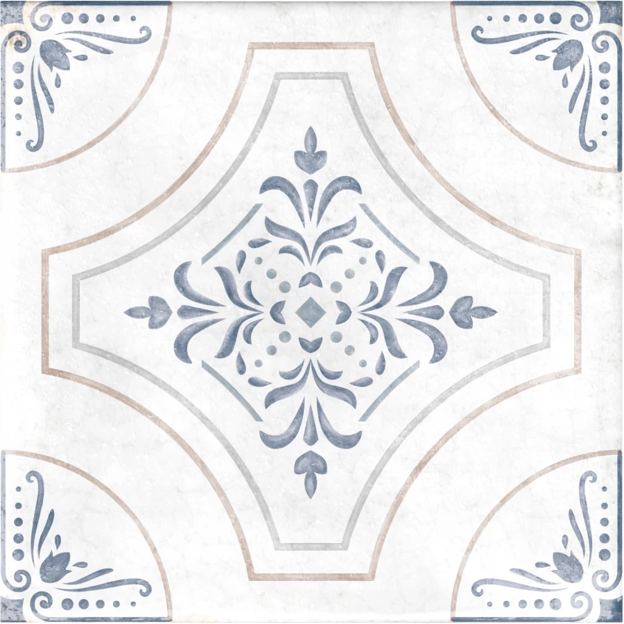 Керамогранит Nanda Tiles Адина Лиора / Adina Liora глянцевый белый 15x15 см