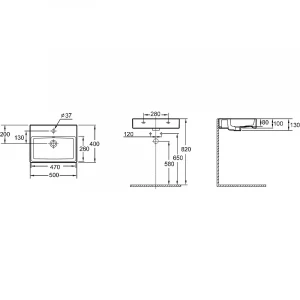 Раковина чаша Jacob Delafon Sully 50 белый EVT112-00