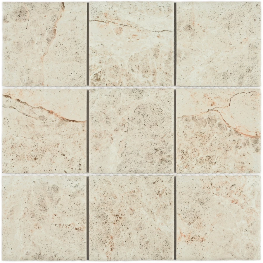 Мозаика Bonaparte Керамогранитная мозаика Maxi beige 97х97 матовая бежевая 29,7х29,7 см
