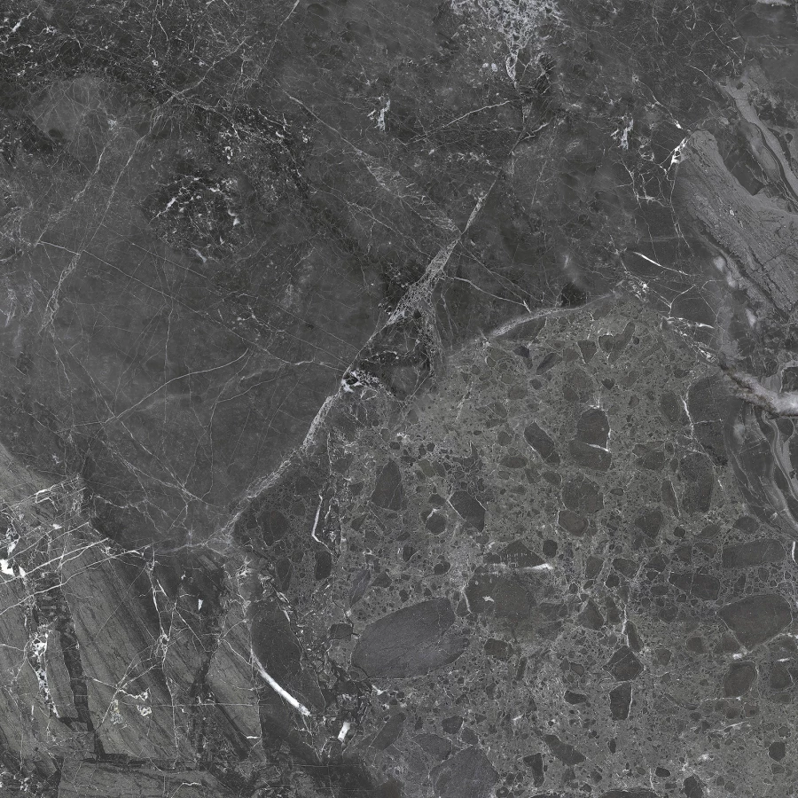 Керамогранит Delacora Greiny Dark sugar-эффект черный 6060GRY99 60х60 см