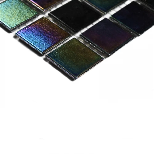 Мозаика Bonaparte Стеклянная мозаика Filo 20х20 глянцевая черная 32,7х32,7 см