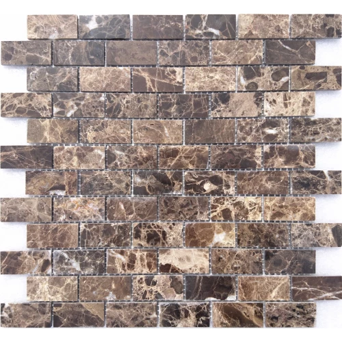 Мозаика из натурального камня Caramelle Mosaic Emperador Dark POL коричневый 29,8x29,8 см