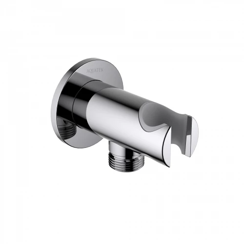 Шланговое подсоединение Aquatek с держателем хром AQ2460CR