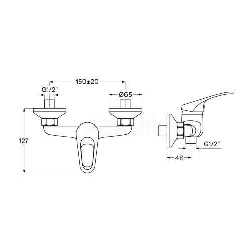 Смеситель для душа Santek Баус хром WH5A20010C001