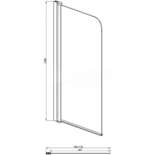 Душевая шторка Bravat Alfa на ванну одна распашная дверь BG070.5110A-1 70х150 см