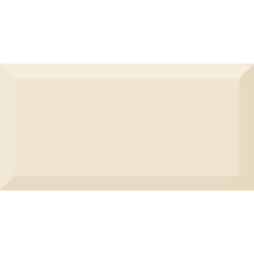 Плитка настенная Absolut Keramika Monocolor Biselado Crema Brillo ABC0000054 20х10 см