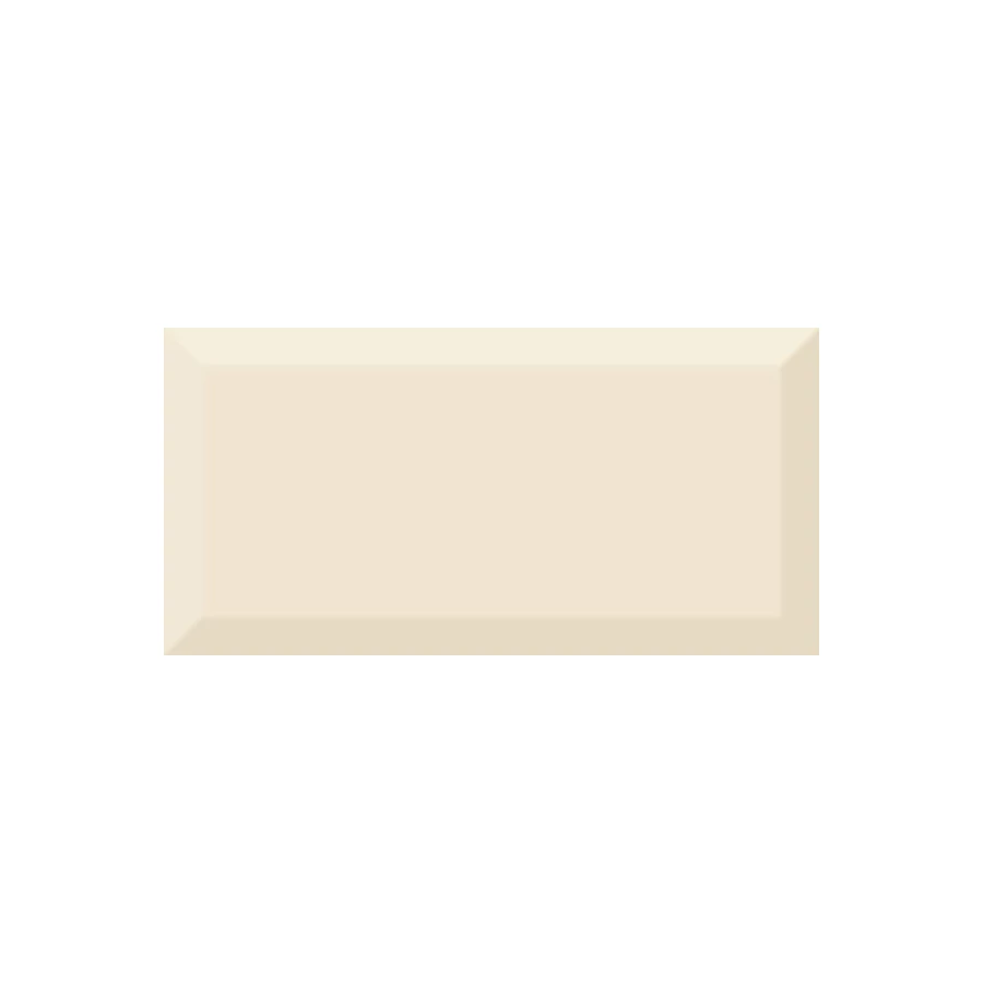 Плитка настенная Absolut Keramika Monocolor Biselado Crema Brillo ABC0000054 20х10 см