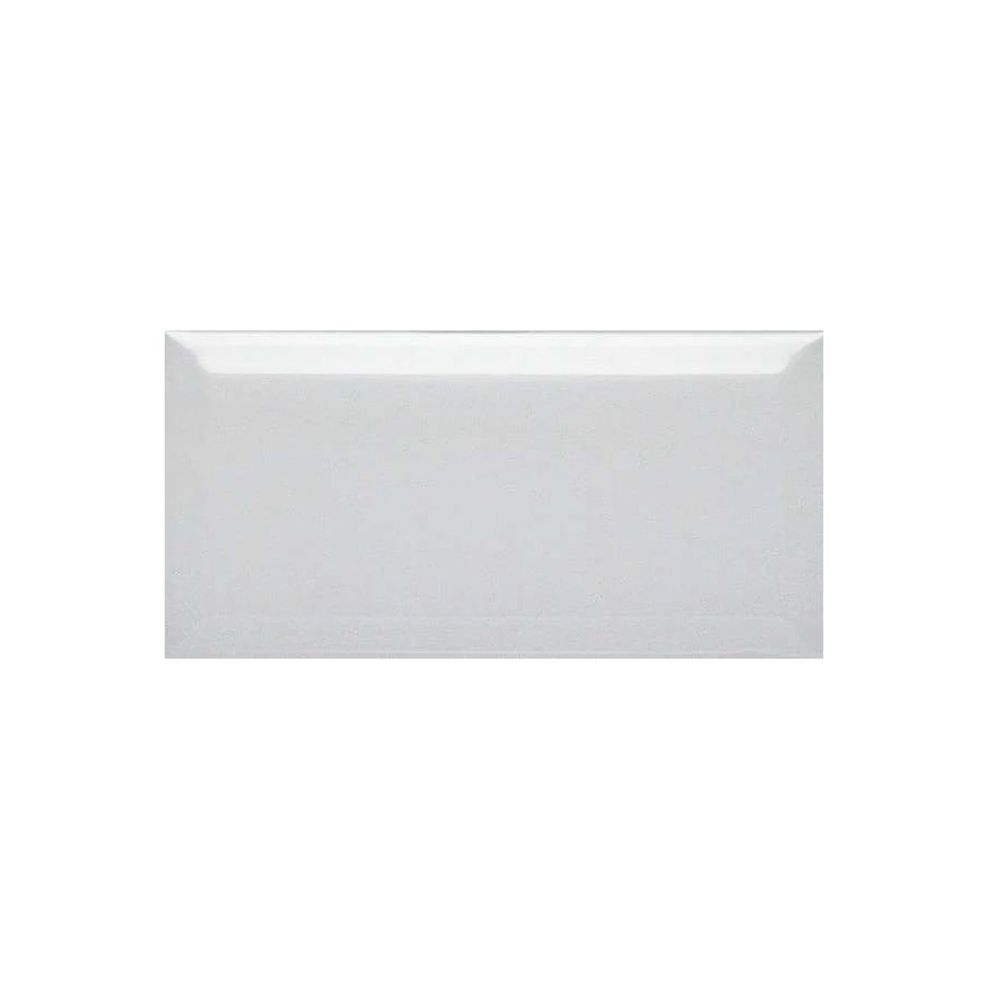 Плитка настенная Dar Ceramics Biselado/Liso Perla Brillo глянцевая серая 20х10 см