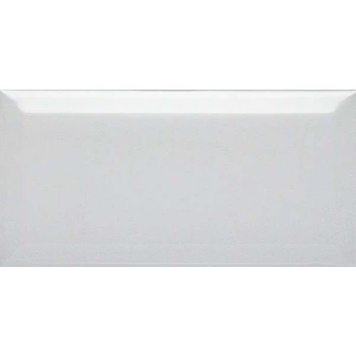 Плитка настенная Dar Ceramics Biselado/Liso Perla Brillo глянцевая серая 20х10 см