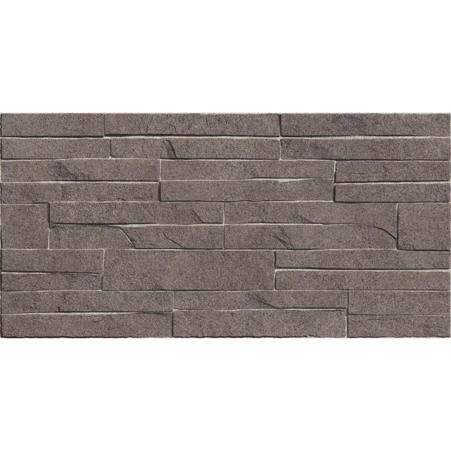 Плитка настенная Alma Ceramica Discover рельефная глянцевая коричневая TWU2550DCV24 50х24,9 см