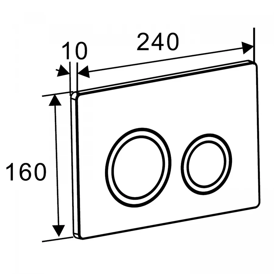 Кнопка смыва Azario new двойная пластик белый глянцевый AZ-017.01