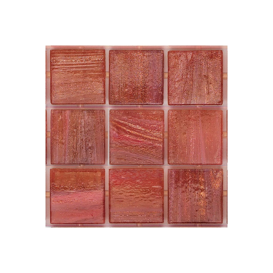 Мозаика стеклянная Trend Brillante Opale 264 с авантюрином 2x2 глянцевая красная Br264 31,6х31,6 см