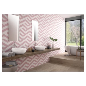 Керамогранит Codicer Hex. Porto Capri Pink розово-белый 25x22 см