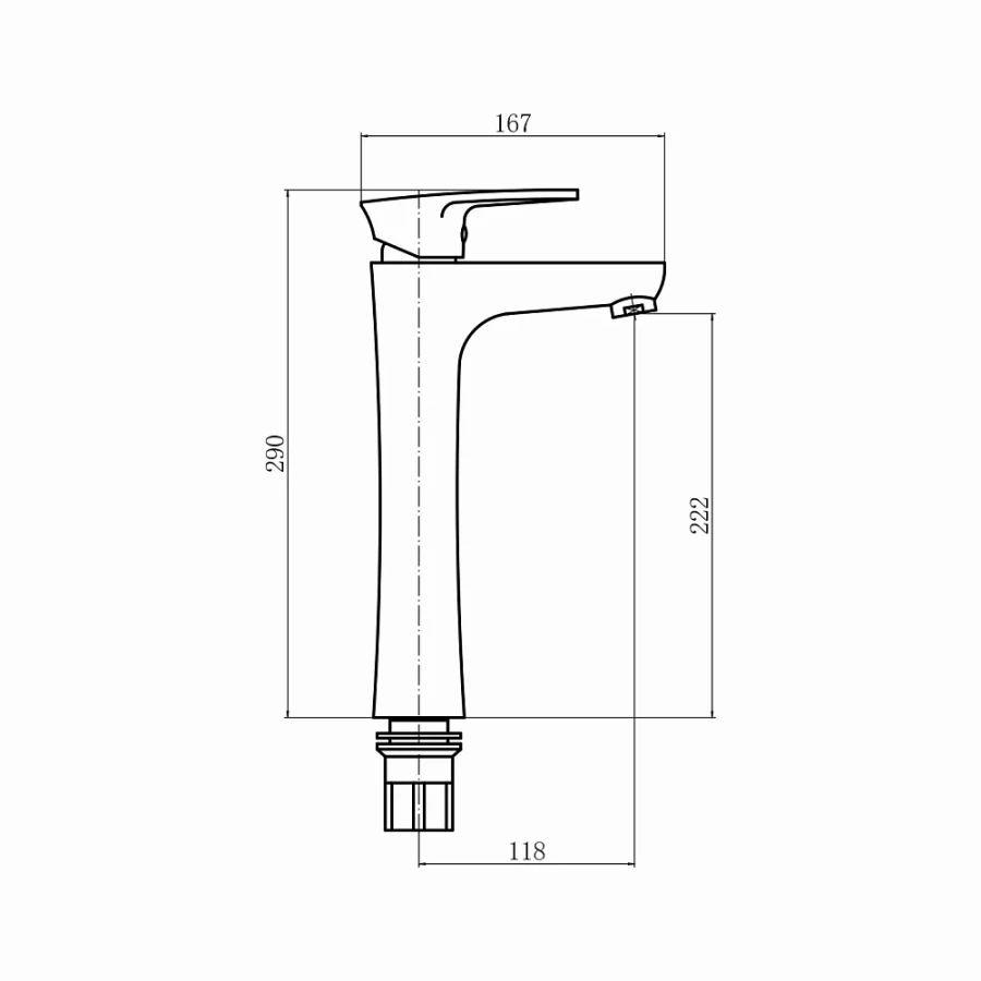 Смеситель для накладного умывальника PLStart PL3005-17