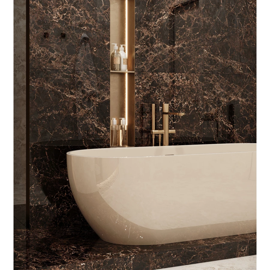 Керамогранит Arcadia Ceramica Vatican Emperador High Gloss коричневый HG2013-A 120х60 см