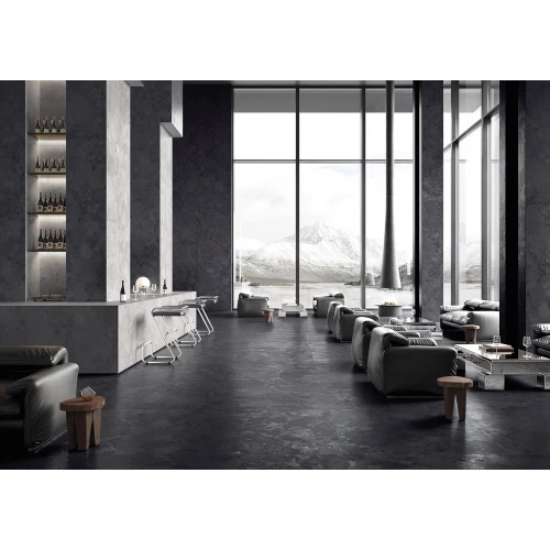 Керамогранит Refin Moon Dark Matt Ret матовый черный RQ10 120х60 см