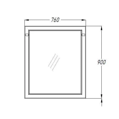 Зеркало Opadiris Омега 75 бежевый Z0000006993
