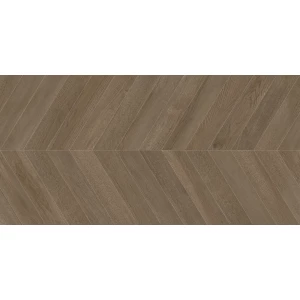 Керамогранит Delacora Walnut Chevron Dark матовый карвинг коричневый D120249M 120х60 см