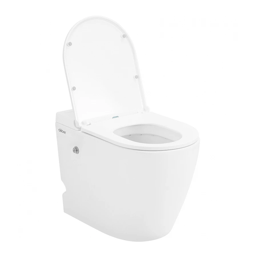 Унитаз Abber Bequem приставной белый с импульсным смывом AC1115P