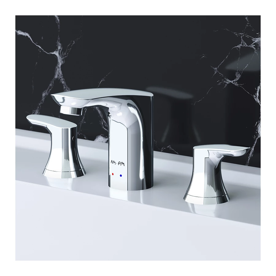 Смеситель для умывальника Am Pm Like трехсекционный с донным клапаном F8008000