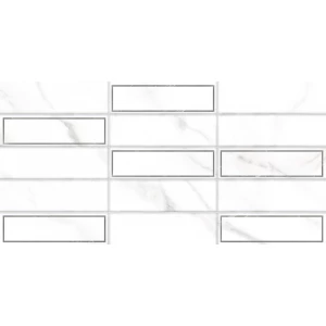 Плитка настенная ALMA Ceramica Bronks рельефная матовая белая TWA3060BRK27 60х30 см