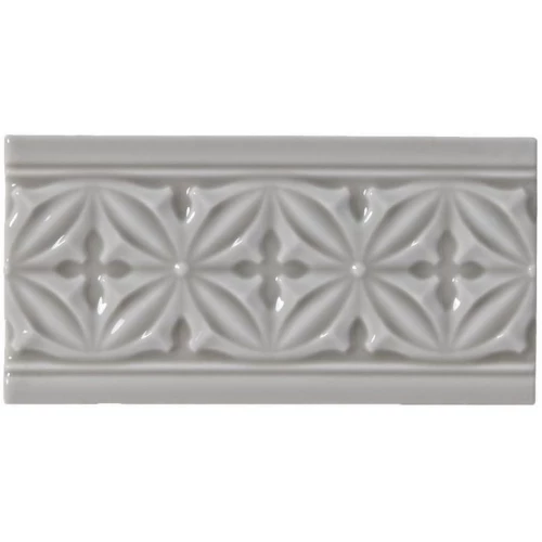 Плитка керамическая Adex Студио Релиеве Габлес Граыстоне / Studio Relieve Gables Graystone глянцевая серая ADST4052 19,8х10 см