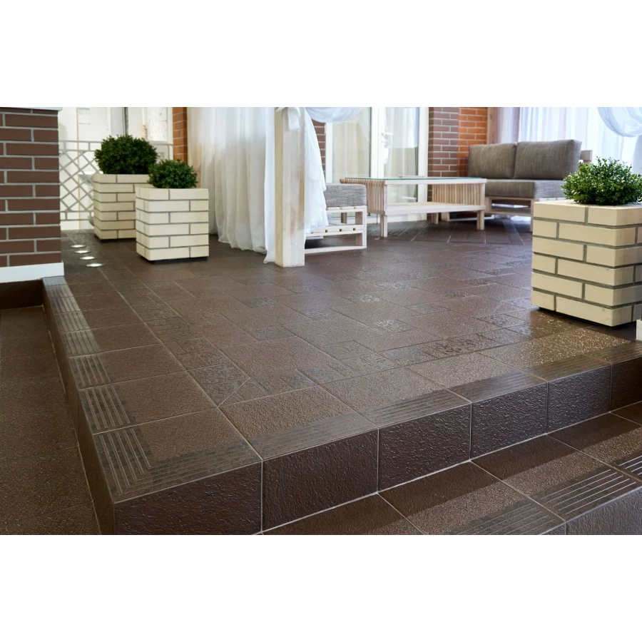 Клинкер ступени Керамин Каир 4 фронтальный коричневый 1,51 м2 29,8х29,8 см