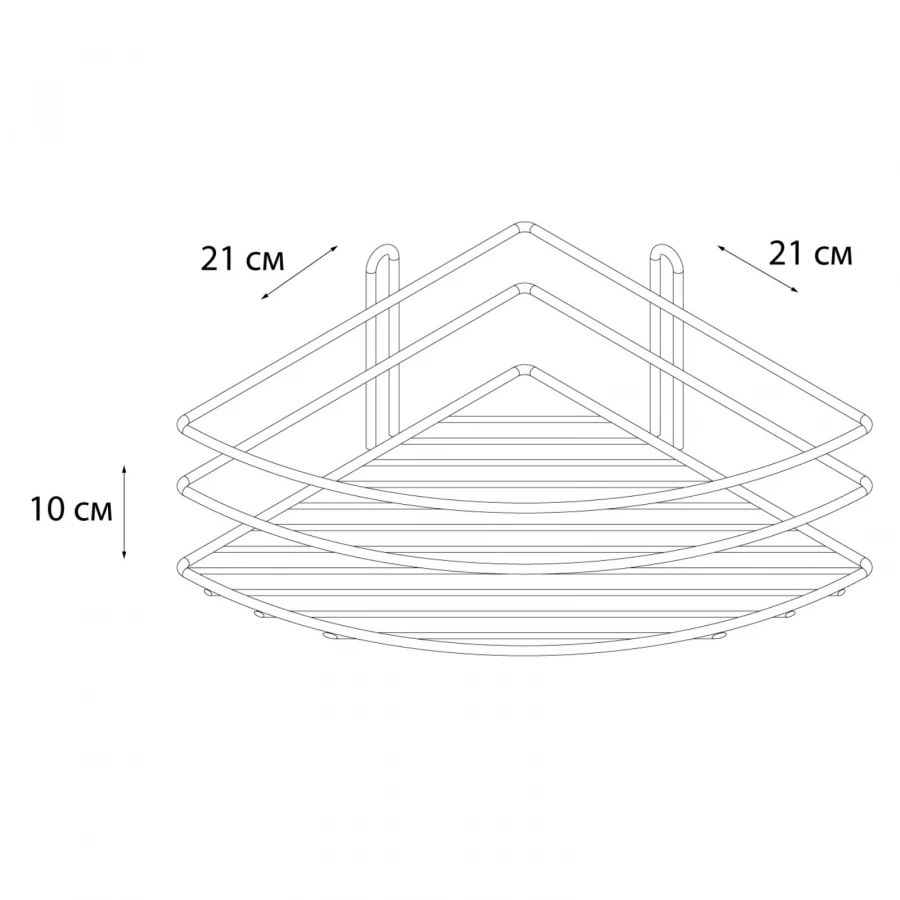 Полка Fixsen угловая одноэтажная FX-850-1